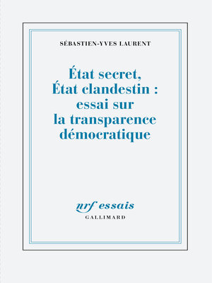 cover image of État secret, État clandestin
